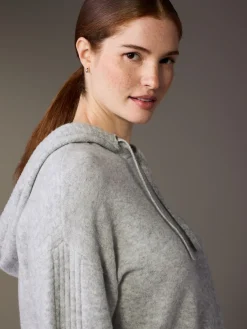 Best Next Gris - Sweat à capuche en maille de grossesse