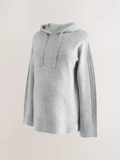 Best Next Gris - Sweat à capuche en maille de grossesse