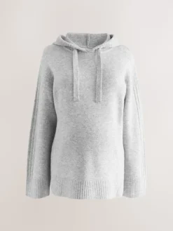 Best Next Gris - Sweat à capuche en maille de grossesse