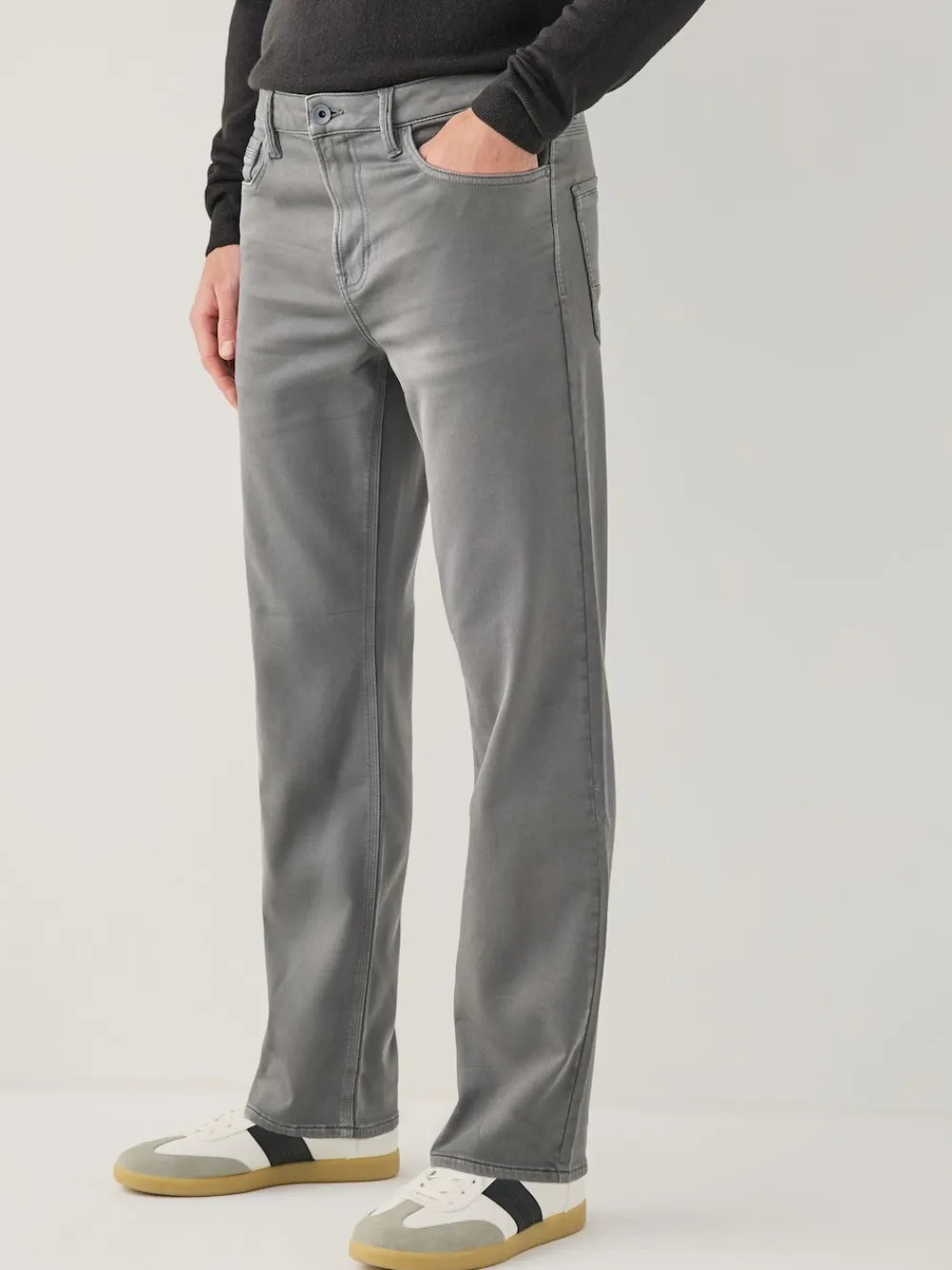 Best Next Gris anthracite - - Jeans stretch de confort Ajustement droit