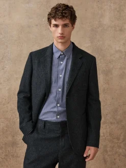 Best Next Gris de charbon de bois - Veste de Costume décontractée en laine Blend