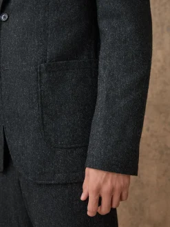 Best Next Gris de charbon de bois - Veste de Costume décontractée en laine Blend