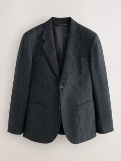 Best Next Gris de charbon de bois - Veste de Costume décontractée en laine Blend