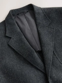 Best Next Gris de charbon de bois - Veste de Costume décontractée en laine Blend