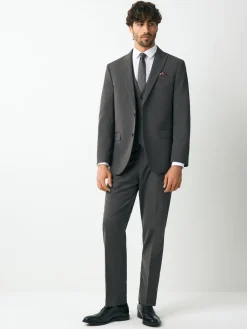 Best Next Gris de charbon de bois - - Veste de costume à deux boutons Ajustement régulier