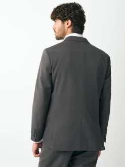 Best Next Gris de charbon de bois - - Veste de costume à deux boutons Ajustement régulier