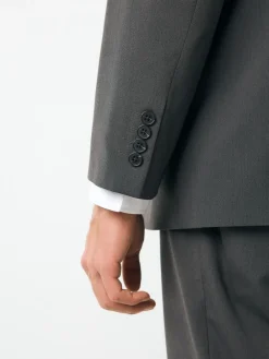 Best Next Gris de charbon de bois - - Veste de costume à deux boutons Ajustement régulier