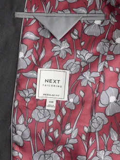 Best Next Gris de charbon de bois - - Veste de costume à deux boutons Ajustement régulier