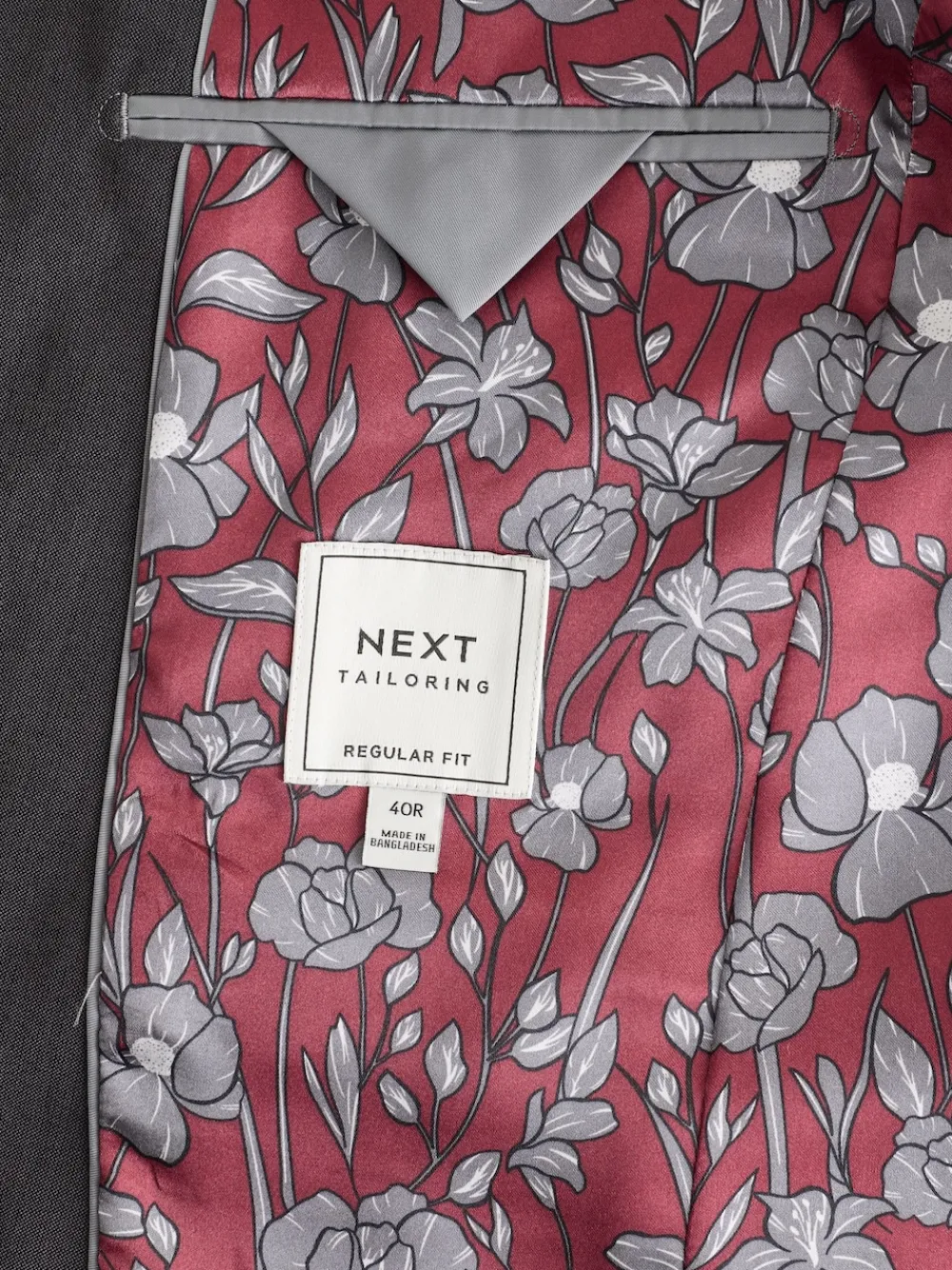 Best Next Gris de charbon de bois - - Veste de costume à deux boutons Ajustement régulier
