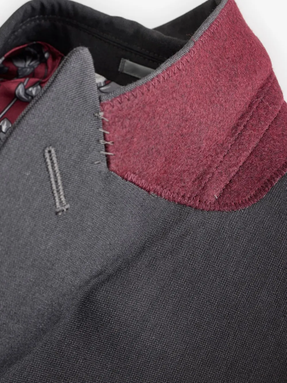 Best Next Gris de charbon de bois - - Veste de costume à deux boutons Ajustement régulier
