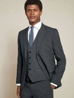 Outlet Next Gris de charbon de bois - Slim Fit (Slim Fit) - Veste de costume Essential
