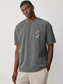 Best Next Hiroshige gris anthracite - Coupe ample - T-shirt avec licence d’artiste