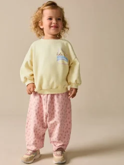 Sale Next - Ensemble Sweat-shirt et jogging Coupe ballon (3mois -7ans) Imprimé animal jaune
