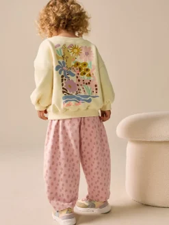 Sale Next - Ensemble Sweat-shirt et jogging Coupe ballon (3mois -7ans) Imprimé animal jaune