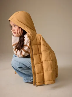 Next jaune ocre - Shower Resistant Square Quilted Coat (3-16yrs)