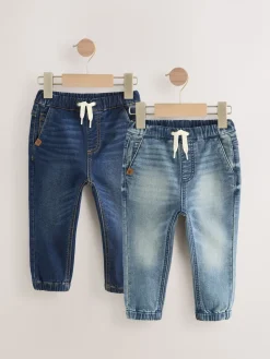Best Next Jena bleu - Lot de 2 jeans jogging confort stretch (3mois-7ans)