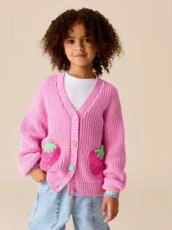 Best Little Bird by Jools Oliver Cardigan en maille à col en V et fraise