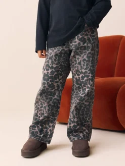 Clearance Next Léopard chocolat - Jeans à jambe large (3-16ans)