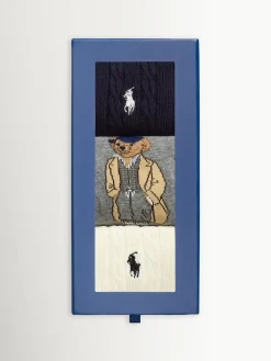 Discount Polo Ralph Lauren Lot de 3 paires de chaussettes ras du cou Bear