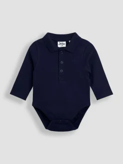 Clearance Jojo Maman Bébé Lot de 2polos unis à manches longues