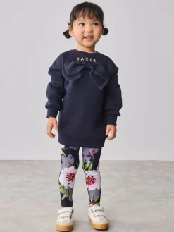 Best Baker by Ted Baker marine - ensemble 2 pièces sweat à nœud long et leggings fleuris