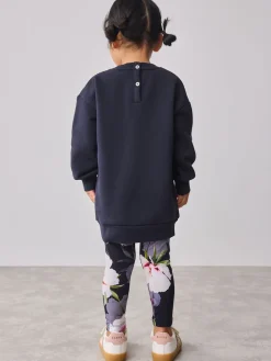 Best Baker by Ted Baker marine - ensemble 2 pièces sweat à nœud long et leggings fleuris