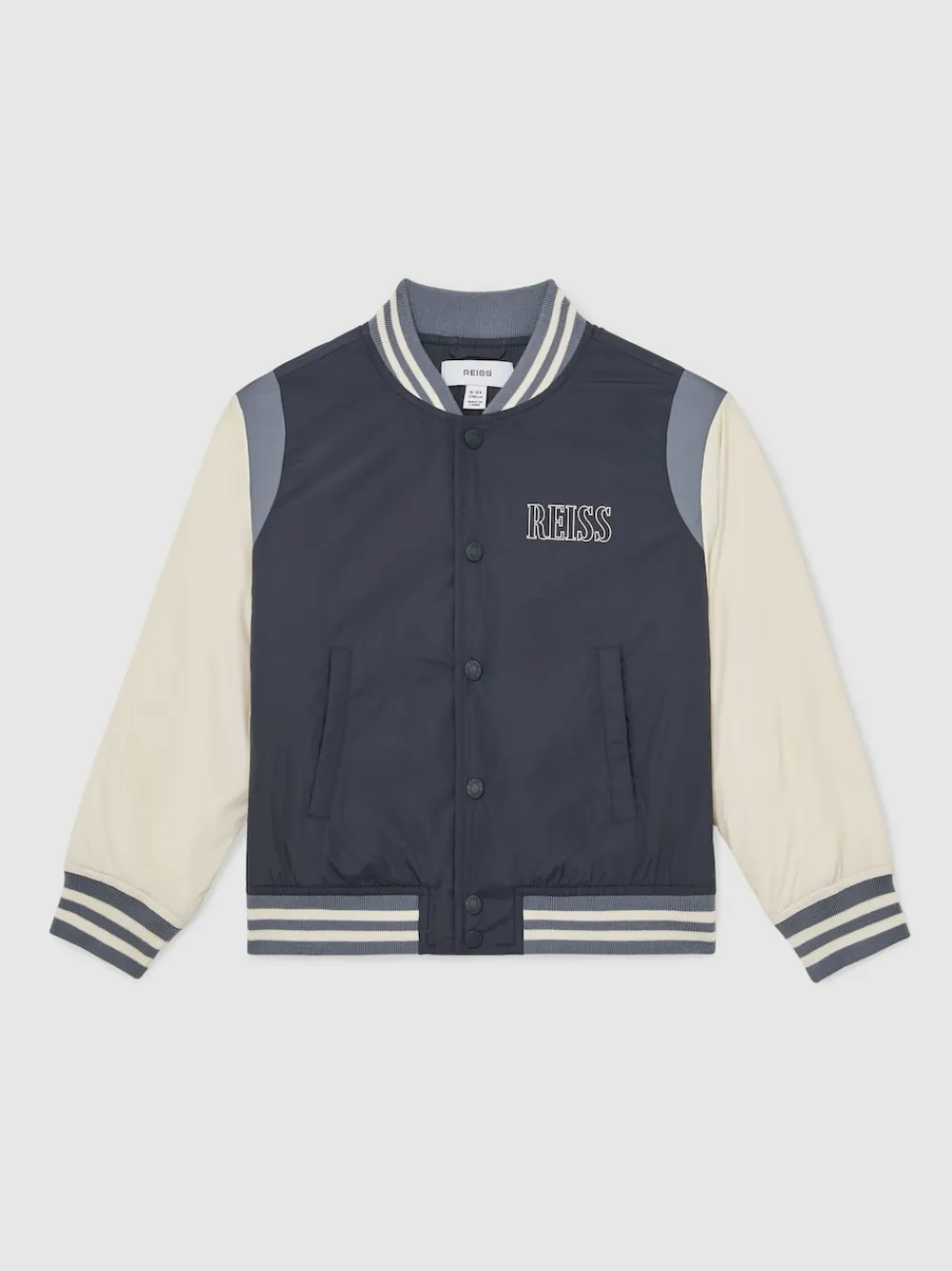 Reiss marine - Blouson aviateur Roy Color-block