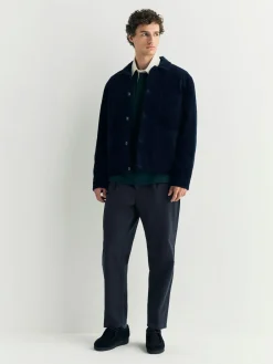 Clearance Next marine - Coupe fuselée régulière - Pantalons Chinos extensibles plissés avec taille élastique