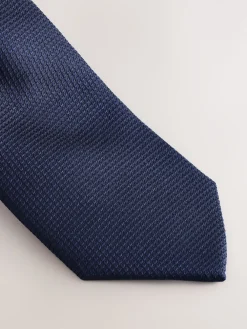 New Next - Ensemble cravate et pochette texturées marine