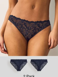 Next - Lot de culottes en dentelle Ultimate Comfort 2 marine