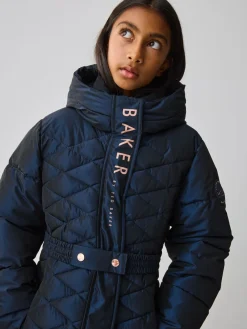 Baker by Ted Baker marine - Manteau Ceinturé , mi-lourd, matelassé et Résistant à la douche| Vêtements Pour L'École|Manteaux Et Vestes