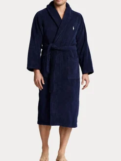 Polo Ralph Lauren marine - Peignoir à col châle