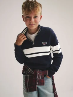 Best Superdry Marine/Blanc - Pull en maille