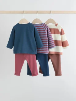 Best Next - Hauts et Leggings 6 pièces bébé (0mois-3ans) Marine/marron motif ours