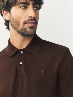 Best Next - Ajustement régulier - Polo Manches courtes Pique Marron