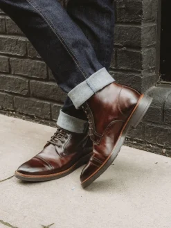 Base London Marron - Bottes Plymouth à Embout|Homme Bottes
