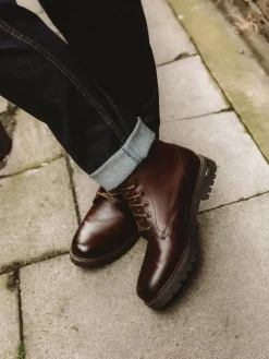 Base London Marron - Bottes en nickel à 7 œillets|Homme Bottes