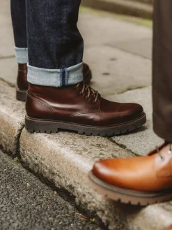 Base London Marron - Bottes en nickel à 7 œillets|Homme Bottes