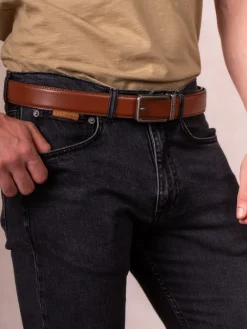 Clearance Lakeland Leather Marron - Ceinture Rigg Ratchet