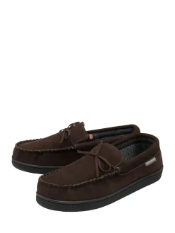 Dunlop Marron - Chaussons en daim à lacets|Homme Chaussons