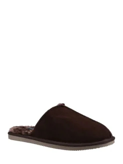 Hush Puppies Marron - Chaussons Coady en cuir|Homme Chaussons