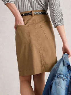 Sale White Stuff Marron - Jupe Tia Chinos