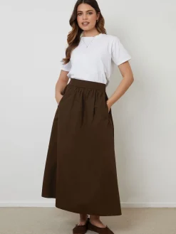 Best Threadbare - Jupe midi avec poches Marron