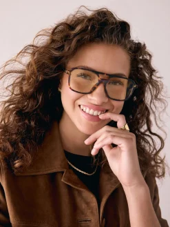 Best Next Marron écaille de tortue - Lunettes de soleil carrées