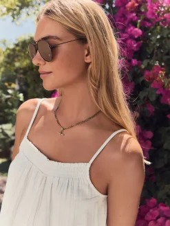 Best Next Marron chocolat - Lunettes de soleil aviateur classiques