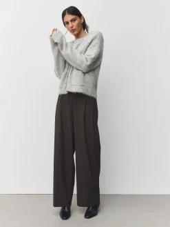 Best Next Marron chocolat - Pantalons Coupe droite à double plis à Carreaux