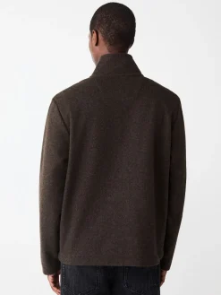 Best Next Marron chocolat - Polaire zippée aspect laine à col cheminée