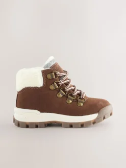 Best Next Marron en imitation peau de mouton - Bottines chaudes avec doublure Thinsulate™ style randonnée