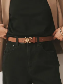 Best Next Marron fauve - Ceinture Regular Statement en cuir à boucle