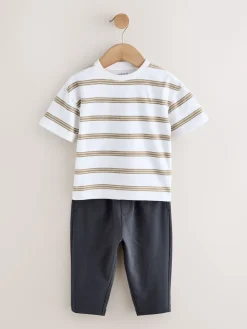 Best Next Marron fauve - T-shirt chemise et Joggings en jersey Ensemble 3 Pieces (3mois-7ans)